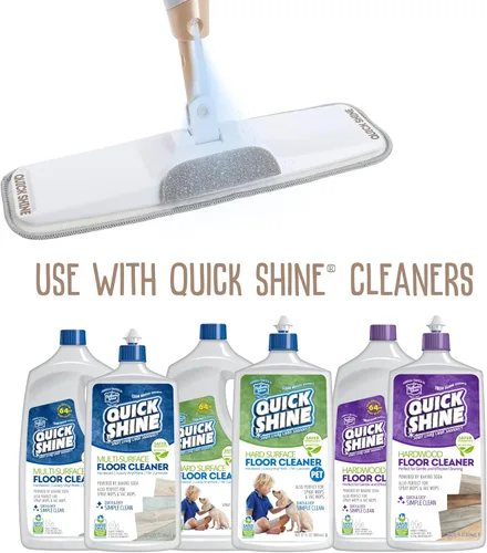Miniatura 14 de Quick Shine Ultimate Gold Spray Mop Kit Kit todo en uno de 10 piezas con accesorios intercambiables No necesita baterías Sistema de limpieza