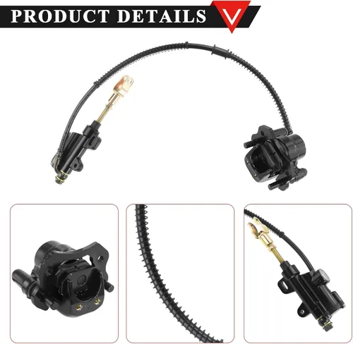 Miniatura 3 de PRO BAT - Conjunto de pinza de cilindro maestro de freno trasero para 50 cc 90 cc 110 cc 125 cc TaoTao ATV Quad chino de cuatro ruedas, negro