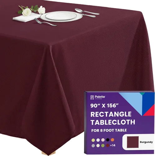 Miniatura 89 de Gee Di Moda - Mantel rectangular de 60 x 84 pulgadas – Mantel rectangular de poliéster lavable para mesa de 5 pies