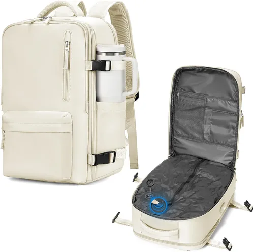 Miniatura 9 de WONHOX - Mochila grande, aprobada para vuelo, unisex, para viajes, trabajo, negocios o laptop, a1-Negro, Medium