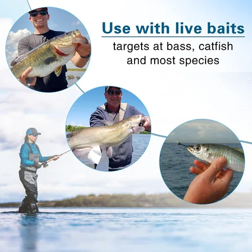 Miniatura 7 de Anzuelos de pesca anzuelos de cebo vivo, ganchos circulares de agua salada, ganchos de pesca de acero inoxidable, 2 ganchos circulares fuertes