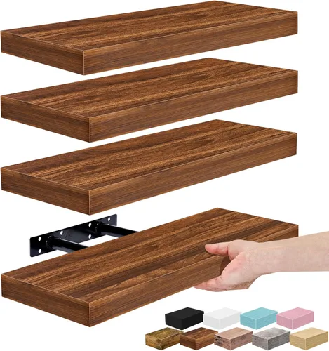 Miniatura 34 de Sorbus Estantes flotantes para pared, estante flotante de 16 pulgadas para cocina, dormitorio, sala de estar, baño, hogar y decoración de pared