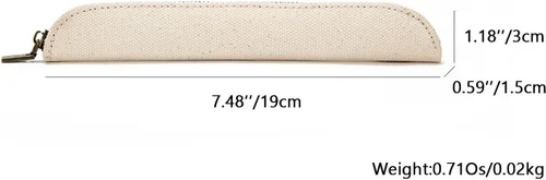 Miniatura 2 de Estuche de lona Cartucheras De Maquillaje Pure Color Simple Mini (Beige, S)