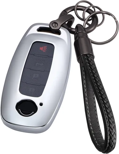 Miniatura 12 de Funda para llavero para Nissan antes de 2023 Altima Maxima Sentra X Trail Patrol Murano Rogue Pathfinder Serena Kicks Armada Versa, negro