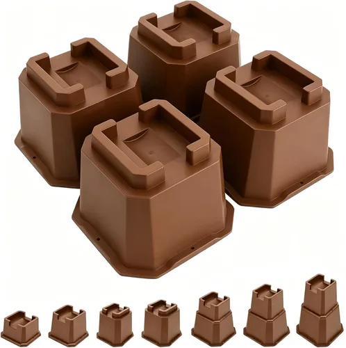 Miniatura 21 de Elevadores de Cama Shouwuhho de 2 Pulgadas, Elevadores de Muebles con Alturas de 2 3 4 5 6 7 8 Pulgadas de Alta Resistencia, Elevadores de Cama