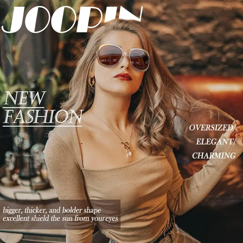 Miniatura 229 de Joopin Lentes de sol de gran tamaño para mujer, polarizados, grandes, para conducción, protección UV, grandes sombras