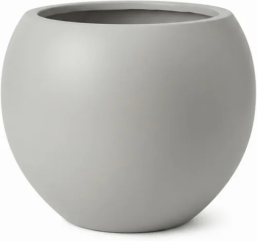 Miniatura 26 de DTY Fiberstone - Maceta tipo globo para interiores y exteriores, maceta esférica ligera para olivo, Monstera y palma, piedra de fibra de vidrio