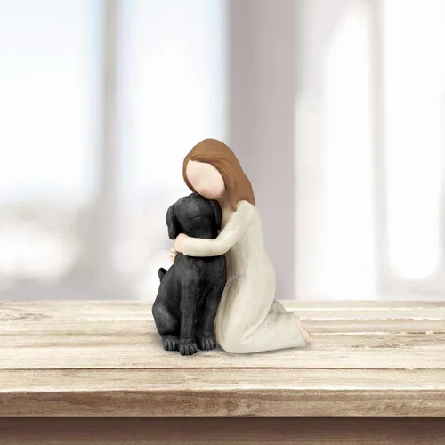 Miniatura 3 de Figuras de ángel de perro negro, memoriales de amistad de perro ángel para amantes de las mascotas