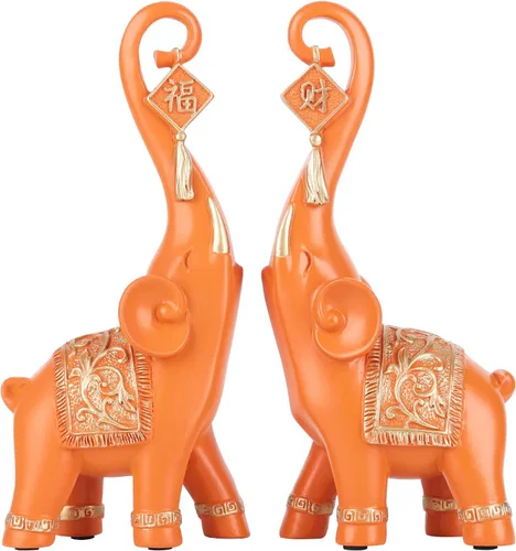 Miniatura 10 de DOVDOV Estatua de elefante, elefante azul, decoración del hogar, estatua de elefante de buena suerte, decoración para el hogar, regalo de elefante