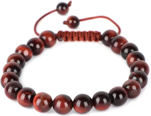 Miniatura 59 de AD Beads Pulseras de piedras preciosas unisex de 0.315 pulgadas (0.315 in), macramé curativo ajustable de 7 a 9 pulgadas Usa esta pulsera