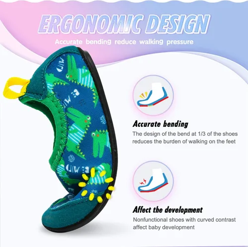 Miniatura 3 de Apolter - Zapatos de agua o natación estilo calcetín para niños, unisex, antideslizantes, para la playa o piscina, color aguamarina