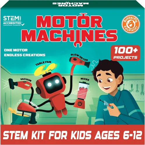 Butterfly EduFields Más de 100 juguetes STEM para edades 8-13 niños y niñas | Kit de proyectos STEM para niños de 6, 7, 8, 9, 10, 12 años | Máquinas