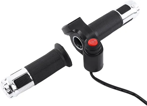 Miniatura 2 de Manillar eléctrico con agarre del acelerador, agarre de medio acelerador con pantalla de voltaje de batería para motocicleta universal de 12-84 V