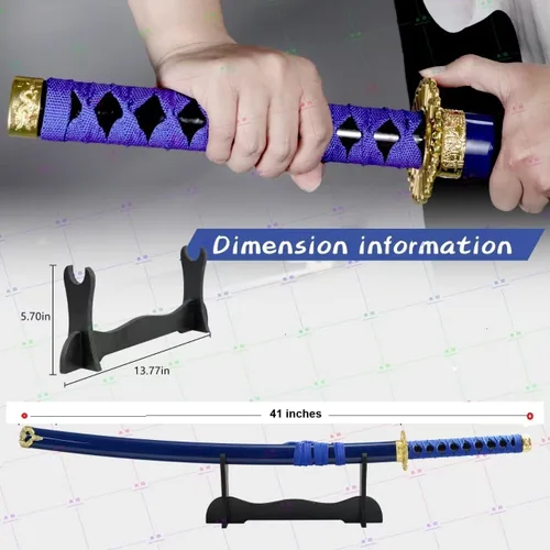 Miniatura 4 de Katana Last Samurai - Espada de acero inoxidable real, espiga completa, forjada a mano, no acero al carbono, forjada a mano Blanco