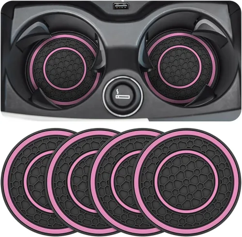 Miniatura 9 de Osilly Paquete de 2 posavasos de automóvil para portavasos de automóvil de 2.75 pulgadas, antideslizantes, antipolvo, universales, impermeables