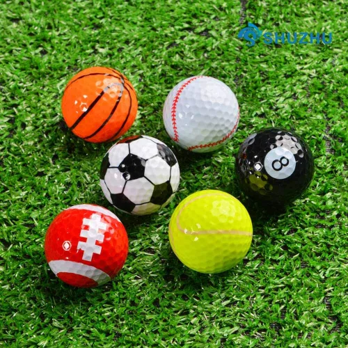Miniatura 3 de Bolas de golf surtidas, 6 unidades, entrenamiento, deportes, regalo, práctica, conducción de campo, diversión novedosa para golfistas, dibujos