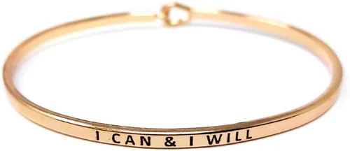 Miniatura 13 de By you - Brazalete con gancho, pulsera delgada grabada con un mensaje positivo e inspirador