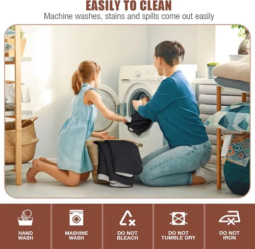Miniatura 6 de VANSOFY Fundas Extra Grandes para Sofás Reclinables Seccionales, Fundas para Sofá Impermeables de 5 Piezas para Sofá Seccional en Forma de L, Funda