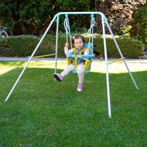 Miniatura 3 de Sportspower FNS-004 My 1st Toddler Swing – Juego de columpio para bebé de alta resistencia para interiores y exteriores con arnés de seguridad
