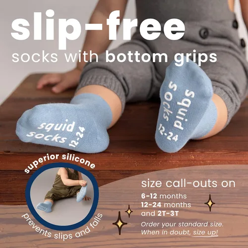 Miniatura 84 de squid socks Calcetines de viscosa de bambú 0-6M, 6-12M, 12-24M y 2T-3T Calcetines que se mantienen puestos
