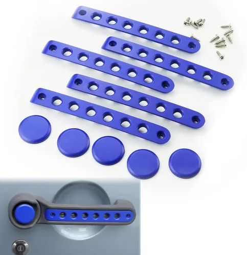 Miniatura 11 de Insertos de Cubierta de Manijas de Puerta Lateral Trim Compatible con Accesorios Jeep Wrangler JK JKU Liberty Sahara y Unlimited 2007-2018 Manijas