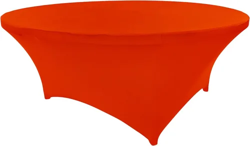 Miniatura 45 de Mantel de cóctel de elastano redondo de 24 pulgadas x 30 pulgadas de alto, color negro