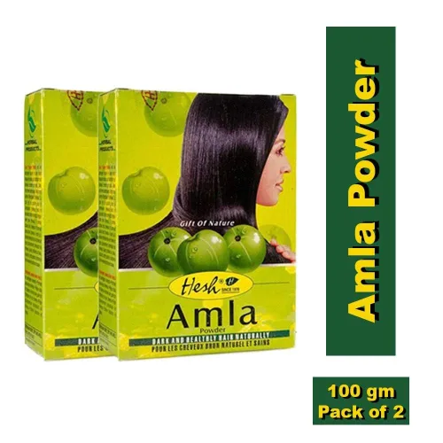 Miniatura 3 de Hesh Herbal Amla Powder 100GM X 2 Polvo de hierbas 100% natural