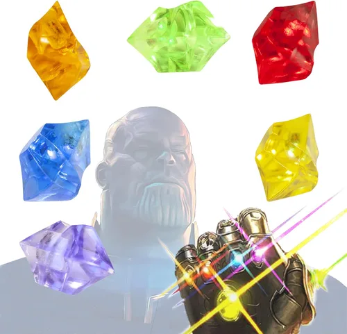 Miniatura 7 de Gema infinita de inducción inalámbrica los mejores Thanos con piedras de bricolaje piedra de guerra infinita imanes iluminados tiempo Marvel