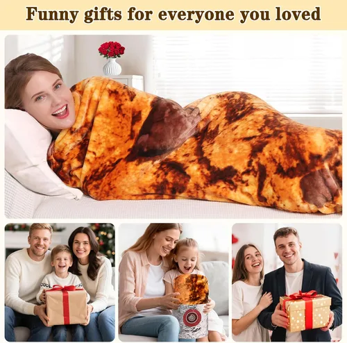Miniatura 3 de mermaker Manta de galletas de 80 pulgadas para adultos y niños, manta realista de galletas, regalos divertidos para mujeres, hombres, adolescentes