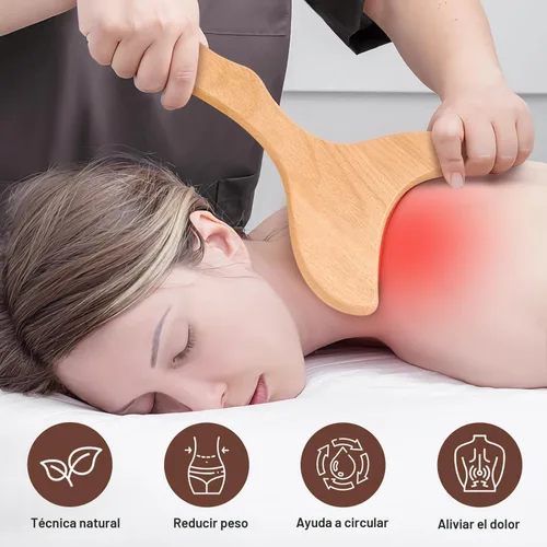 Miniatura 2 de JUANWAN Herramientas de masaje de terapia de madera 12 en 1, masajeador de drenaje linfático, masaje de madera, herramientas de escultura corporal