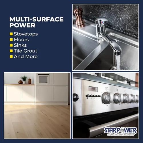 Miniatura 5 de STARPOWER Limpiador/Desengrasante Super Poderoso de Alta Resistencia para Todas las Superficies, Grasa, Aceite y Suciedad, 24 Onzas
