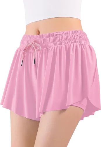 Miniatura 4 de Auranso Pantalones cortos fluidos con bolsillo 2 en 1 para niñas