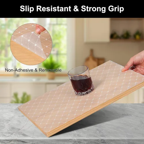 Miniatura 2 de Cooyes Revestimiento para estanterías – Revestimiento de gabinete y cajón no adhesivo prémium para cocina – Papel impermeable con patrón moderno