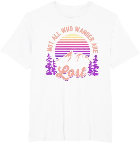 Miniatura 61 de Not All Who Wander Are Lost Vintage Mountains - Camiseta de senderismo, Negro, S