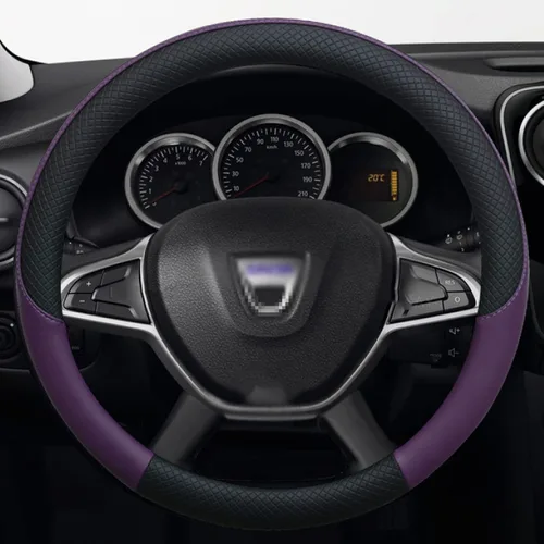 Miniatura 4 de Para Dacia Sandero Stepway Crossover, para Renault Sandero, cubierta de volante de coche de cuero PU Accesorios para automóviles