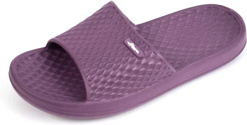 Miniatura 29 de FUNKYMONKEY - Sandalias de baño para mujer, sandalias para el interior del hogar, playa, antideslizantes