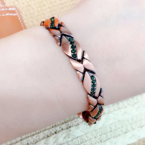 Miniatura 2 de Pulseras magnéticas de cobre para mujer - 99.99% pulseras magnéticas de cobre puro