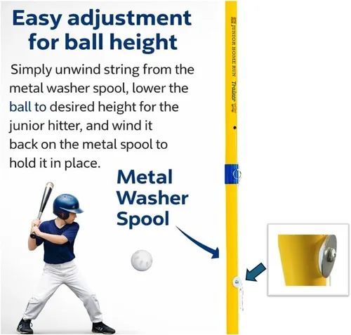 Miniatura 4 de Entrenador junior para correr en casa, entrenador de práctica de béisbol y softbol para niños de 5 a 7 años. Entrenador de bateo ligero estacionario