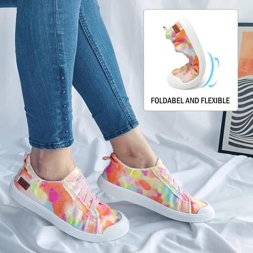 Miniatura 14 de JENN ARDOR - Tenis de lona para mujer, mocasines de meter, moda estilo casual 2022, punta redonda, suaves, cómodos, zapatos planos para caminar