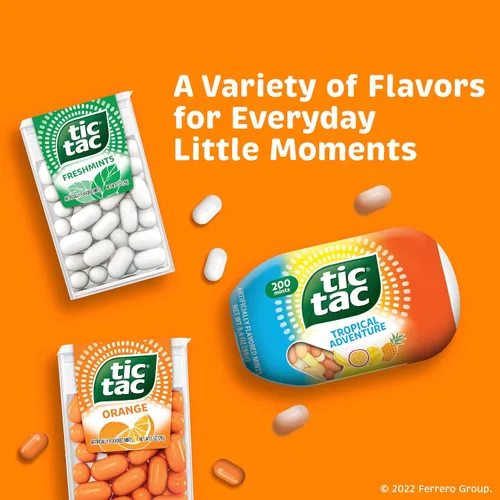 Miniatura 7 de Tic Tac, Menta con sabor a naranja, 8 unidades, refresco para llevar, 3.4 onzas cada una