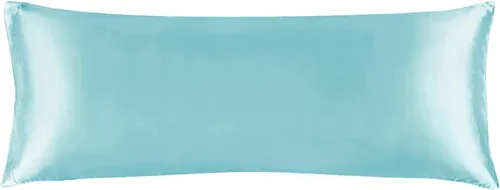 Miniatura 90 de Bedelite Funda de almohada de satén para el cuerpo, súper suave y refrescante, para el cabello y la piel, transpirable, sedosa y larga, 20 x 54 Rosa