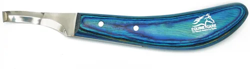 Miniatura 3 de Equine Care Cuchillo de pezuña para diestros – Hoja de acero inoxidable J2 afilada de doble filo, mango ergonómico de hoja – Recortadora profesional