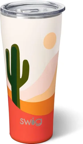 Miniatura 43 de Swig Life - Vaso de 22 oz con aislamiento térmico, vaso de café con tapa, apto para portavasos, apto para lavavajillas, acero inoxidable, taza