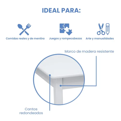 Miniatura 4 de Delta Children MySize - Juego de mesa y silla de madera para niños (2 sillas incluidas), ideal para artes y manualidades, merienda y más