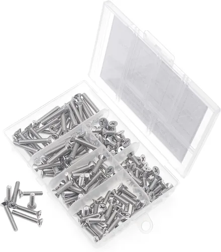 Miniatura 2 de 8#-32 304 Juego surtido de tornillos Phillips de acero inoxidable de cabeza plana para máquina (8#-32)