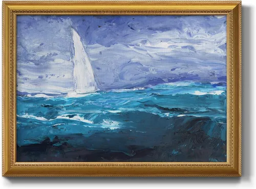 Miniatura 28 de Arte de pared de mapa de Estados Unidos azul sobre líneas blancas y rojas, pintura de fondo, arte abstracto moderno, decoración del hogar, lienzo
