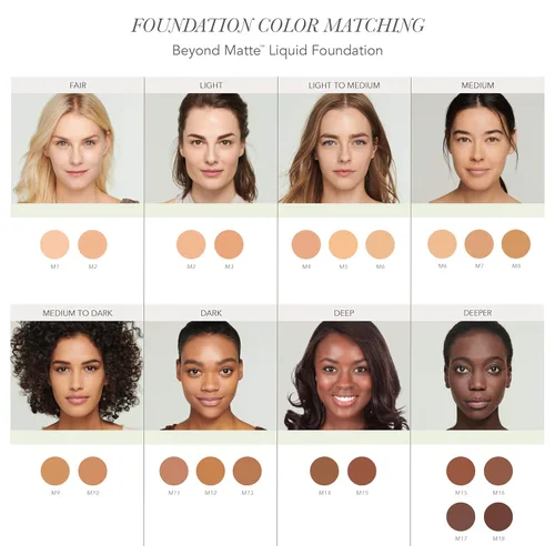 Miniatura 7 de jane iredale Beyond Matte Base líquida 3 en 1, ligera, cobertura para construir con un acabado semimate, maquillaje vegano, limpio y libre