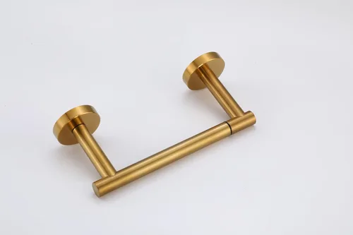 Miniatura 8 de POKIM Soporte de papel higiénico dorado cepillado, dispensador de papel higiénico de acero inoxidable 304 de doble poste para montaje en pared