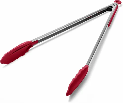 Miniatura 29 de Doosu Pinzas de cocina para cocinar: juego de pinzas para alimentos resistentes al calor de 600 °F con puntas de silicona antiarañazos, pinza