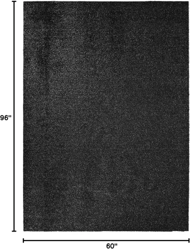 Miniatura 3 de Garland Rug Alfombra de césped artificial de 5 pies x 8 pies, grande para interiores/exteriores, color negro - Negro exuberante, duradera y de bajo